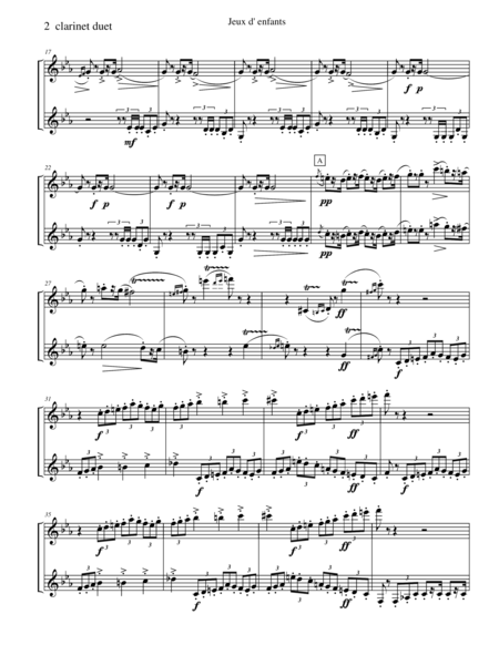 Bizet Childrens Games For Clarinet Duet Page 2