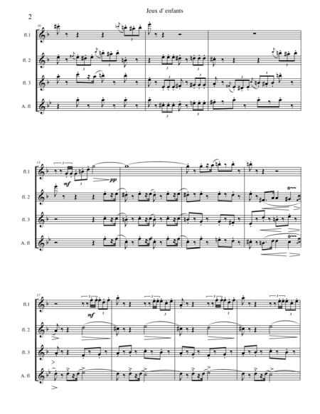 Bizet Childrens Games For Flute Quartet Page 2