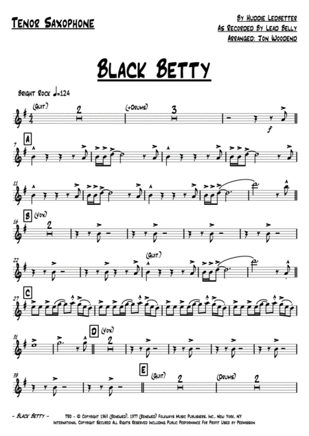Black Betty 7 Piece Chart Page 2
