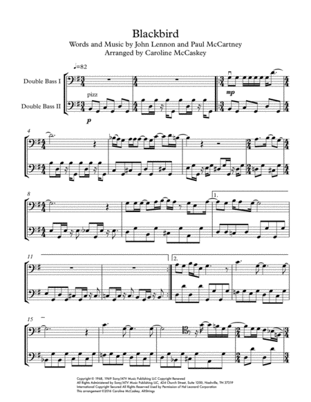 Blackbird Double Bass Duet Page 2