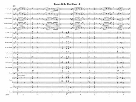 Blame It On The Blues Full Score Page 2