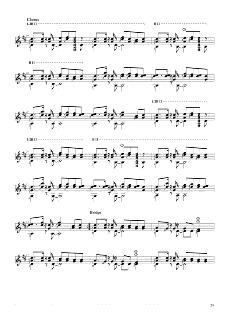 Blank Space Solo Guitar Score Page 2