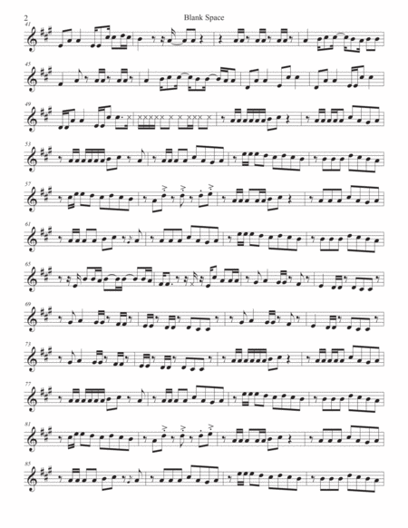 Blank Space Soprano Sax Page 2