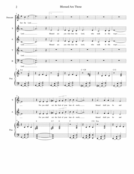 Blessed Are Those For Satb And Soloist Page 2