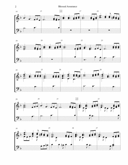 Blessed Assurance For 2 Octave Handbell Choir Page 2