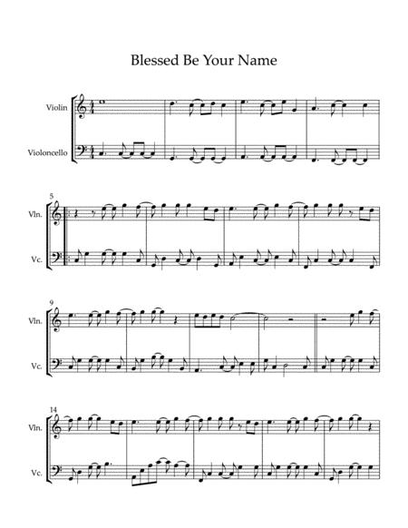 Blessed Be Your Name Violin And Cello Page 2