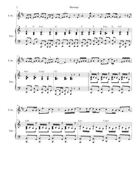 Blessings For Soprano Saxophone And Piano Page 2