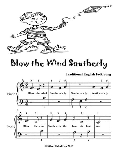 Blow The Wind Southerly Beginner Piano Sheet Music Page 2