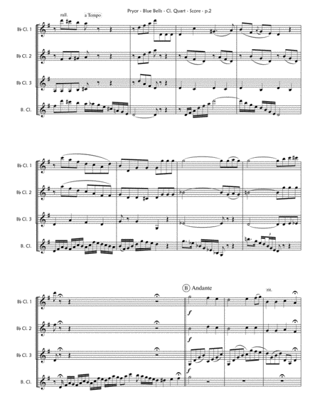 Blue Bells Of Scotland Clarinet Quartet Page 2