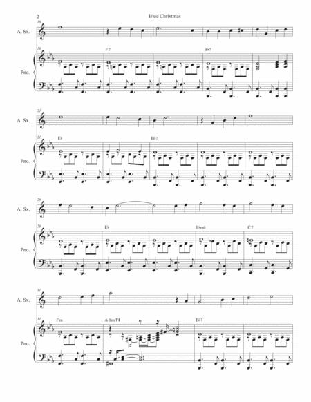 Blue Christmas Alto Saxophone And Piano Page 2