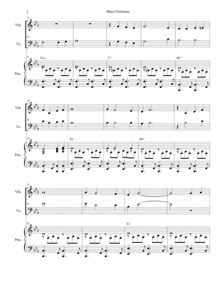 Blue Christmas Duet For Violin And Cello Page 2