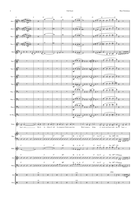 Blue Christmas Male Vocal With Big Band Key Of F Page 2