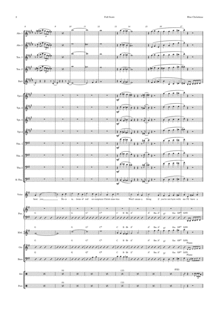 Blue Christmas Male Vocal With Big Band Key Of G Page 2