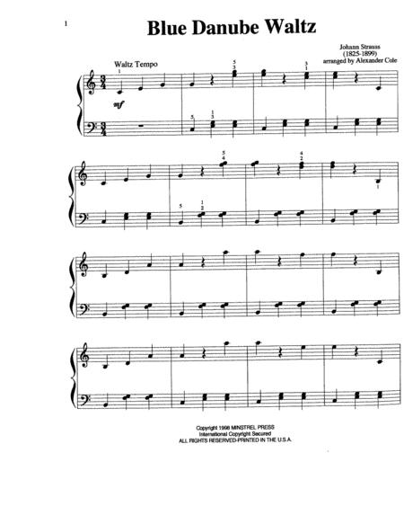 Blue Danube Waltz Easy Favorite Piano Solo Page 2