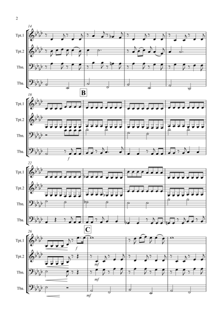 Blue Moon For Brass Quartet Page 2