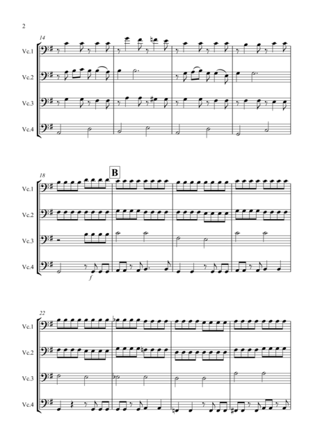 Blue Moon For Cello Quartet Page 2