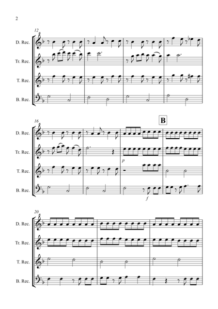 Blue Moon For Recorder Quartet Page 2