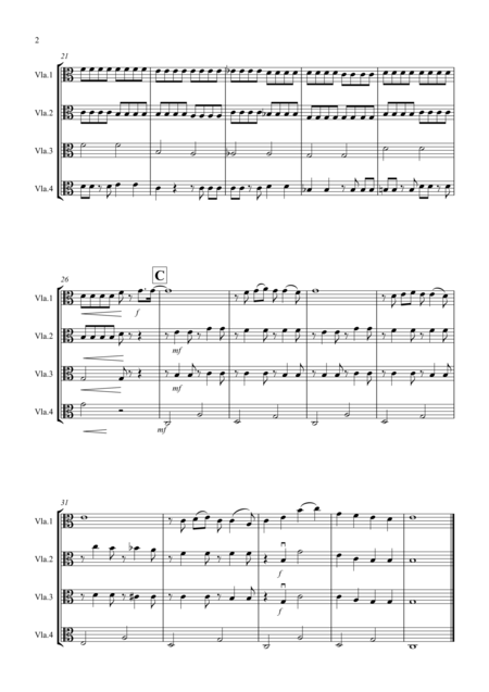 Blue Moon For Viola Quartet Page 2