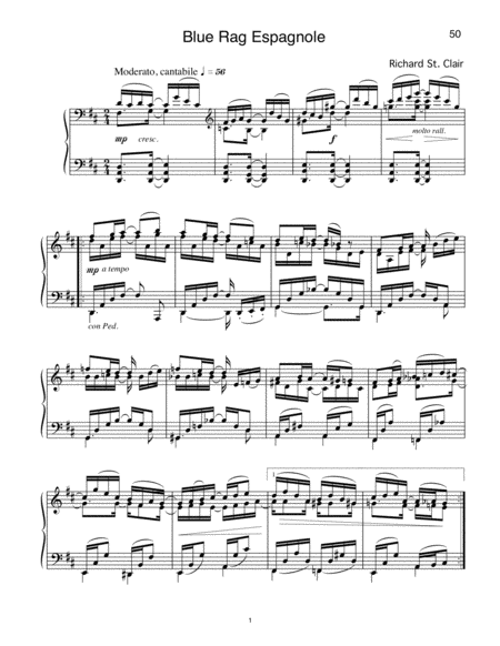 Blue Rag Espagnole For Solo Piano Page 2