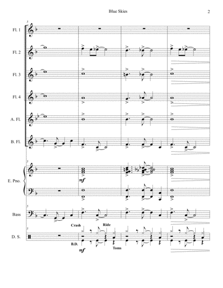 Blue Skies Flute Choir Page 2