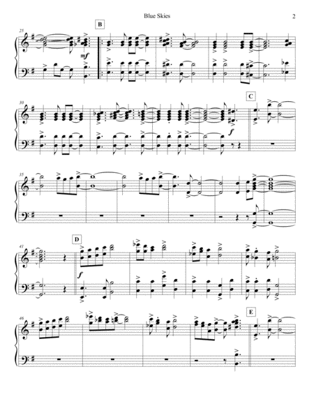 Blue Skies Strings Electric Piano Page 2