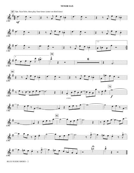 Blue Suede Shoes Arr Kirby Shaw Bb Tenor Saxophone Page 2