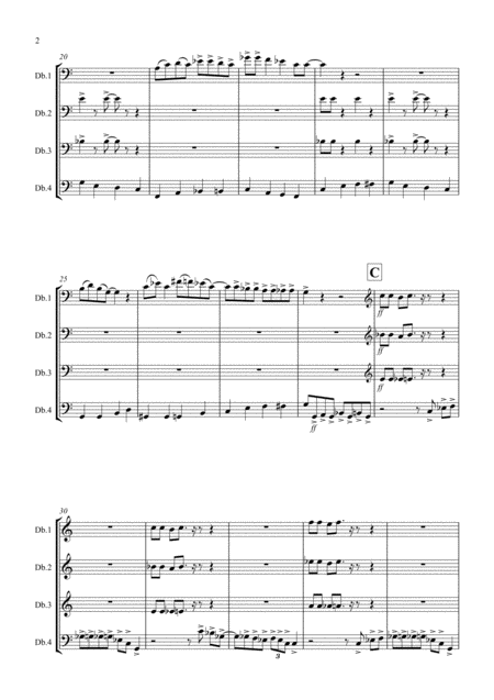 Blues City For Double Bass Quartet Page 2