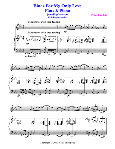Blues For My Only Love Piano Background For For Flute And Piano With Improvisation Video Page 2