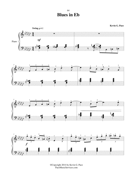 Blues In Eb Original Piano Solo Page 2