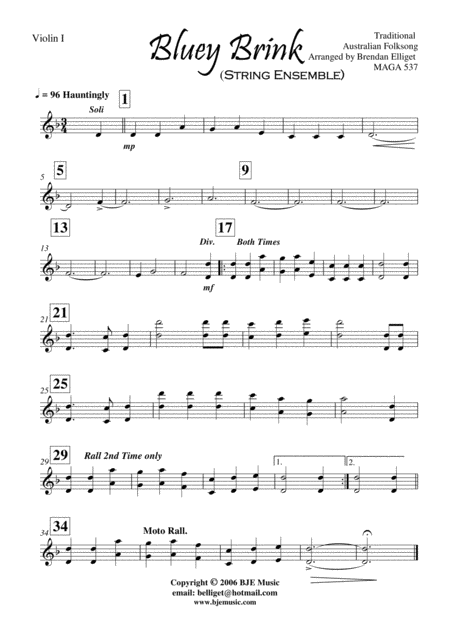 Bluey Brink String Ensemble Score And Parts Pdf Page 2