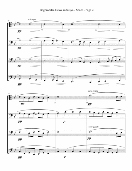 Bogoroditse Devo Raduisya For Trombone Or Low Brass Quartet Page 2