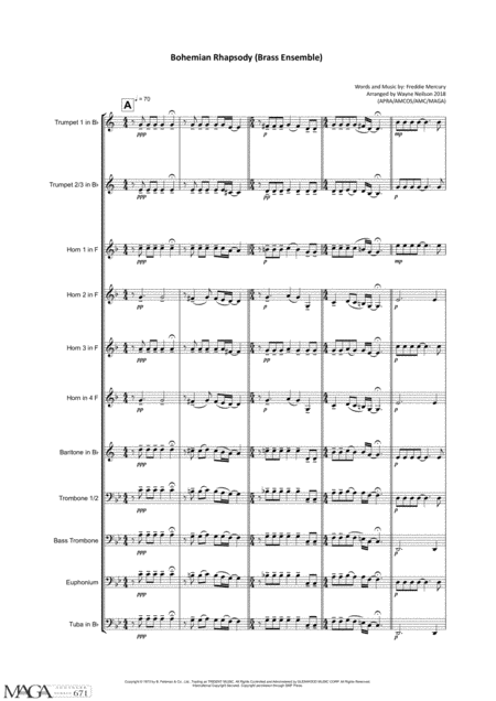 Bohemian Rhapsody For Brass Ensemble Advanced Ensemble Series Page 2