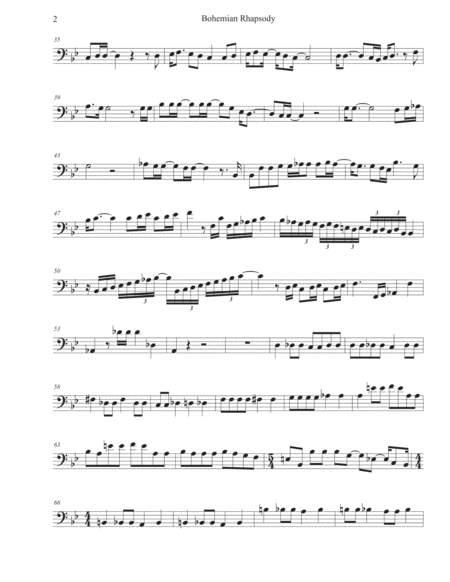 Bohemian Rhapsody Original Key Cello Page 2