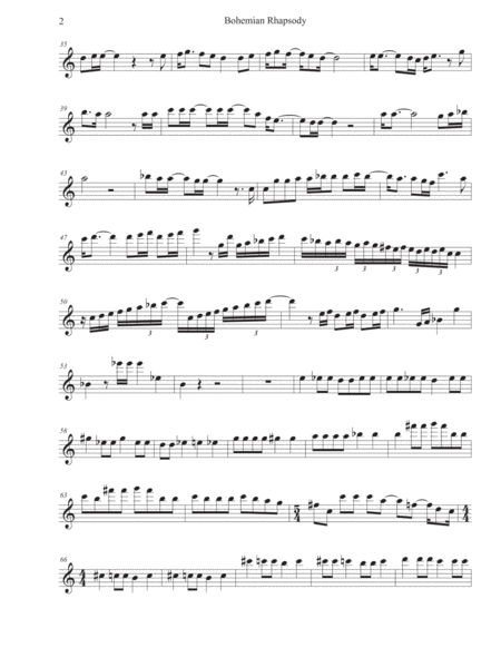 Bohemian Rhapsody Original Key Tenor Sax Page 2