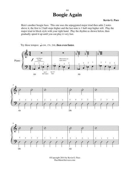 Boogie Again Improvised Piano Solo Page 2