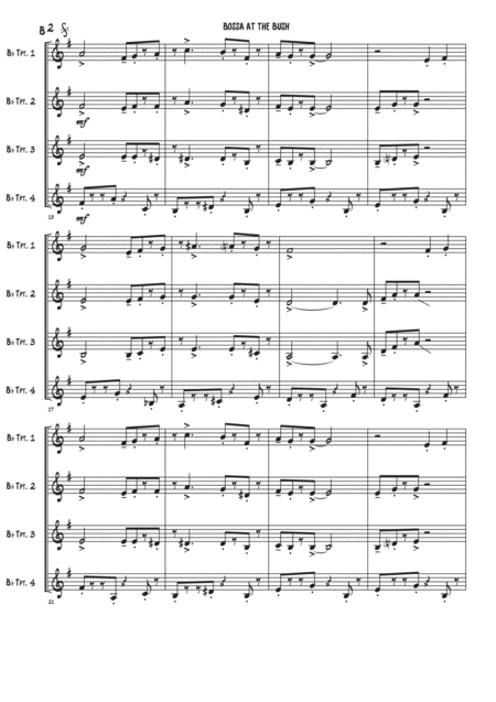 Bossa At The Bush Trumpet Quartet Page 2