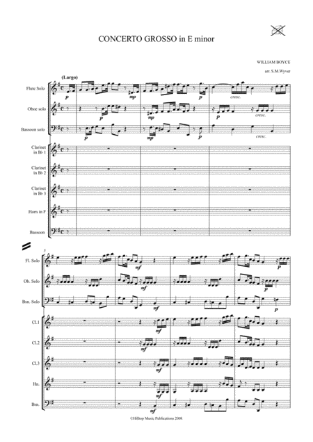 Boyce Concerto Grosso Arr Wind Ensemble Page 2