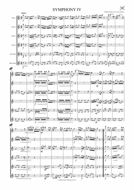 Boyce Symphony No 4 Arranged For Flute Sextet Or Flute Choir Page 2