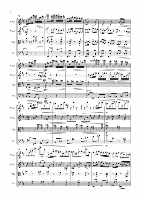 Brahms Capriccio Op 76 No 2 String Quartet Page 2