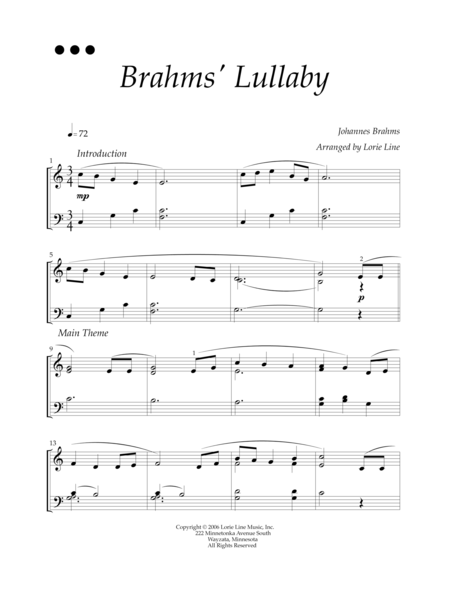 Brahms Lullaby Easy Page 2