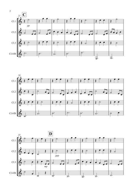 Brahms Lullaby For Clarinet Quartet Page 2