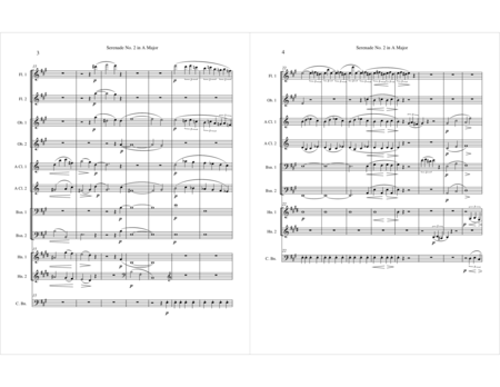 Brahms Serenade 2 In A Set For 11 Winds Page 2