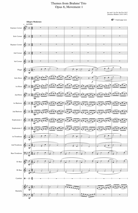 Brahms Trio Opus 8 For Brass Band Page 2