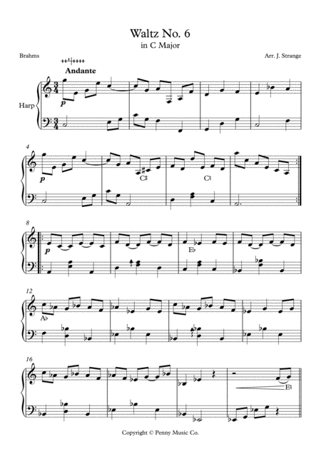 Brahms Waltz No 6 In C Major Page 2