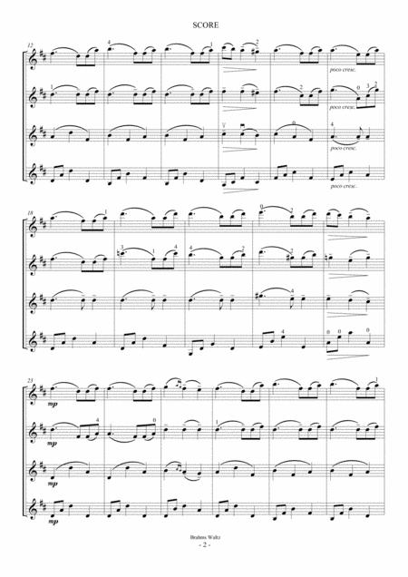 Brahms Waltz Violin Quartet Page 2