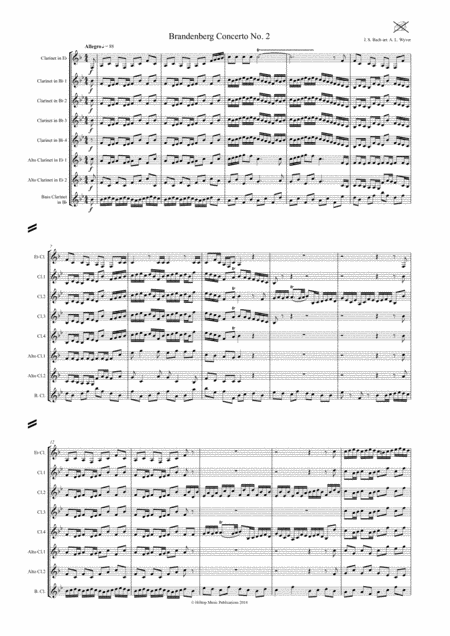 Brandenburg Concerto No 2 Arr Clarinet Choir Page 2