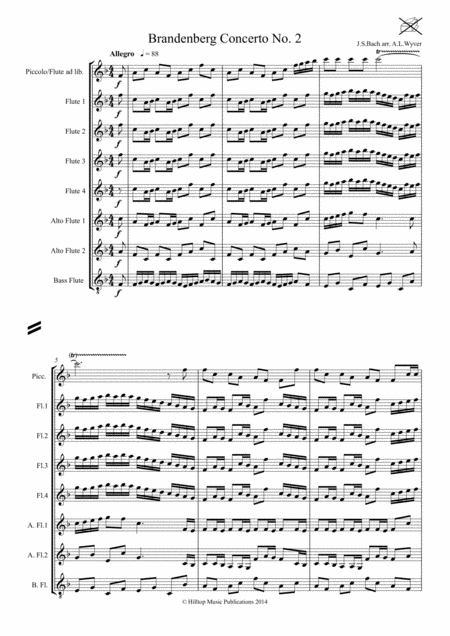 Brandenburg Concerto No 2 Arr Flute Choir Page 2