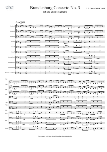 Brandenburg Concerto No 3 Bwv 1048 Page 2