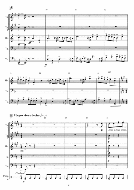 Brass Quintet And Percussion Farandole From L Arleslenne Suite No 2 Page 2