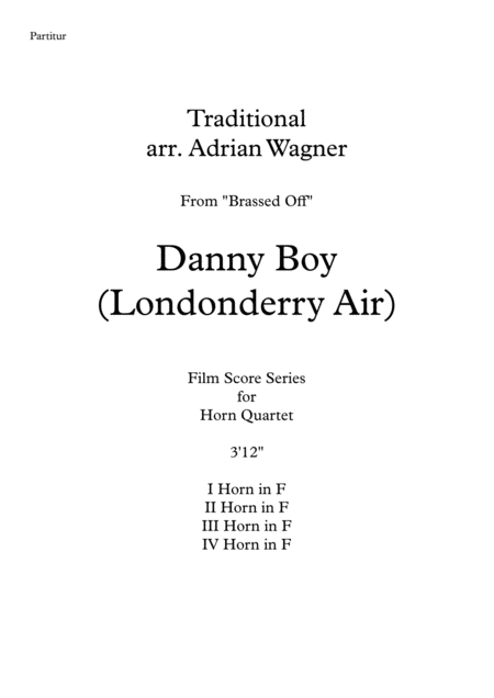 Brassed Off Danny Boy Londonderry Air Horn Quartet Arr Adrian Wagner Page 2